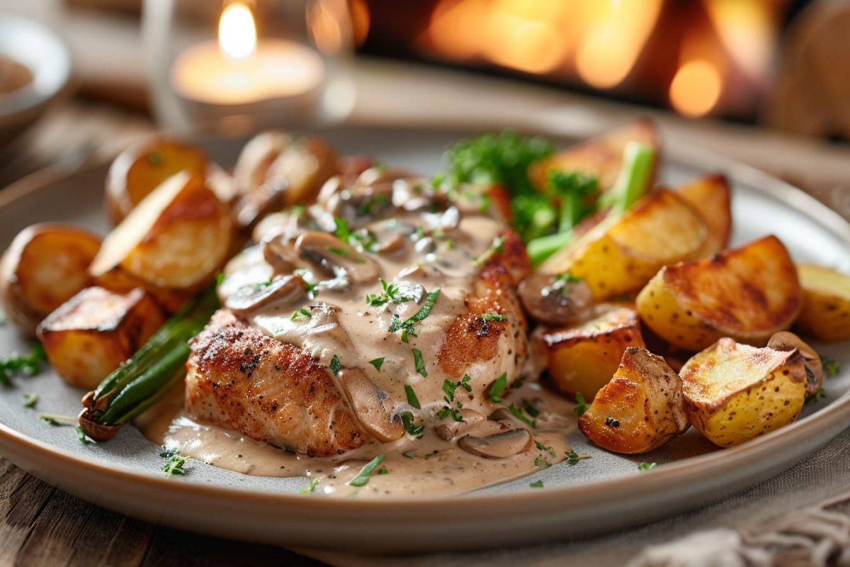 Une soirée hivernale parfaite avec l'escalope à la normande et sa sauce champignons